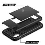 Protective Phone Case with Built-In Card Slot – Durable Dual Layer Shockproof Mobile Cover