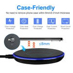 Ultra-Slim 5W Wireless Charging Pad – Qi-Certified & Case-Friendly for iPhone & Qi Devices