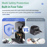 All-in-One Worldwide Travel Adapter – Universal Power Plug with 2 USB Ports for Global Travel