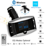 Drive Smart: Wireless FM Transmitter with USB Charging, Music Player, Hands-Free Calling & LED Interface