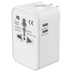 All-in-One Worldwide Travel Adapter – Universal Power Plug with 2 USB Ports for Global Travel