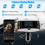 Drive Smart: Wireless FM Transmitter with USB Charging, Music Player, Hands-Free Calling & LED Interface