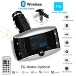 Drive Smart: Wireless FM Transmitter with USB Charging, Music Player, Hands-Free Calling & LED Interface