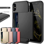 Protective Phone Case with Built-In Card Slot – Durable Dual Layer Shockproof Mobile Cover
