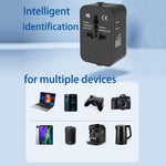 All-in-One Worldwide Travel Adapter – Universal Power Plug with 2 USB Ports for Global Travel